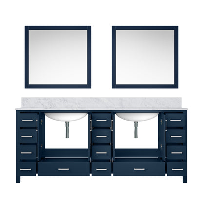 Jacques 84 in. W x 22 in. D Navy Blue Double Bath Vanity