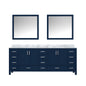 Jacques 84 in. W x 22 in. D Navy Blue Double Bath Vanity