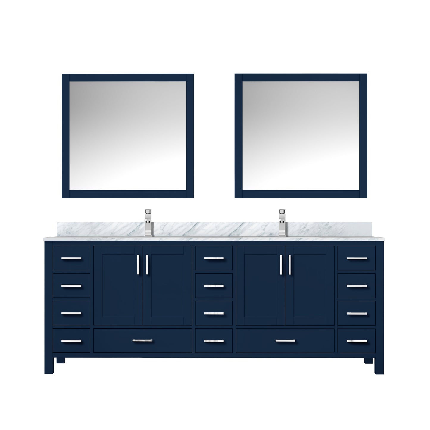 Jacques 84 in. W x 22 in. D Navy Blue Double Bath Vanity
