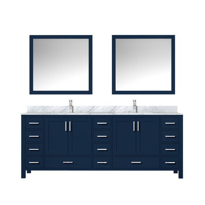 Jacques 84 in. W x 22 in. D Navy Blue Double Bath Vanity