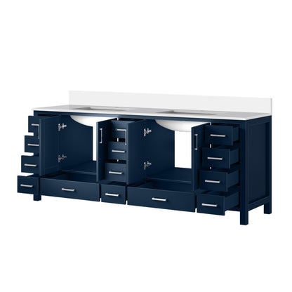 Jacques 84 in. W x 22 in. D Navy Blue Double Bath Vanity