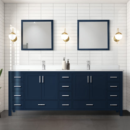 Jacques 84 in. W x 22 in. D Navy Blue Double Bath Vanity