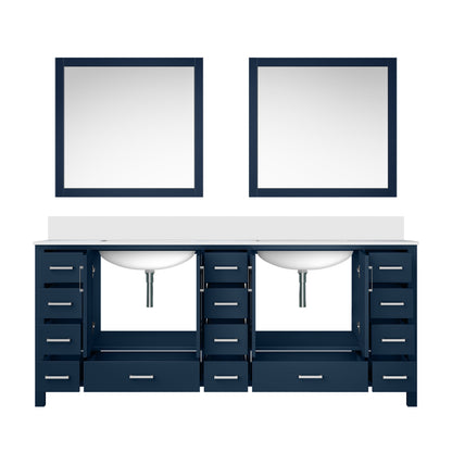Jacques 84 in. W x 22 in. D Navy Blue Double Bath Vanity