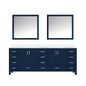 Jacques 84 in. W x 22 in. D Navy Blue Double Bath Vanity