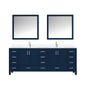 Jacques 84 in. W x 22 in. D Navy Blue Double Bath Vanity