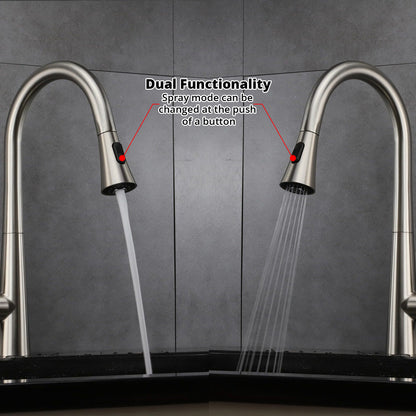 Furio Brass Single-Handle Pull-Down Spray Kitchen Faucet