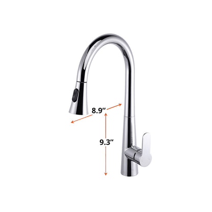 Furio Brass Single-Handle Pull-Down Spray Kitchen Faucet