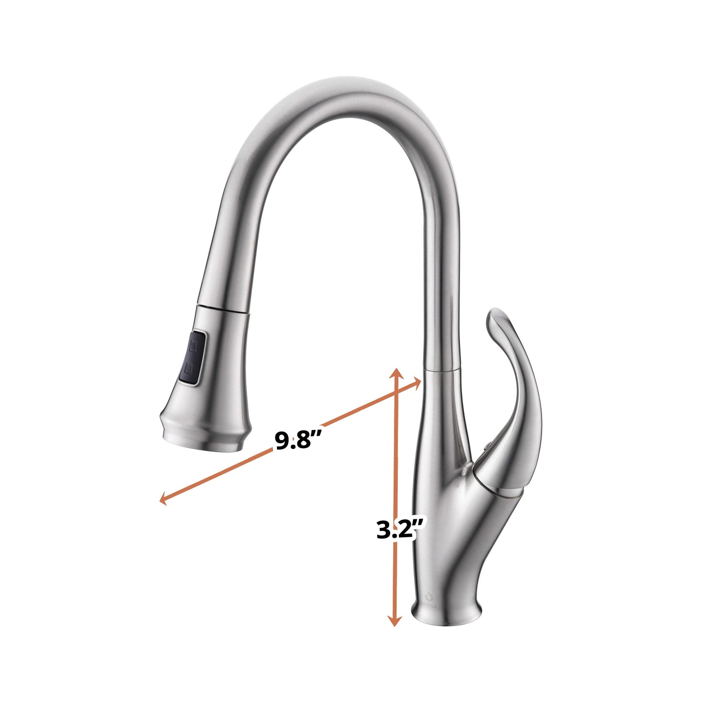 Garbatella Brass Single-Handle Pull-Down Spray Kitchen Faucet