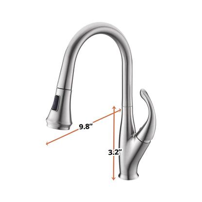 Garbatella Brass Single-Handle Pull-Down Spray Kitchen Faucet