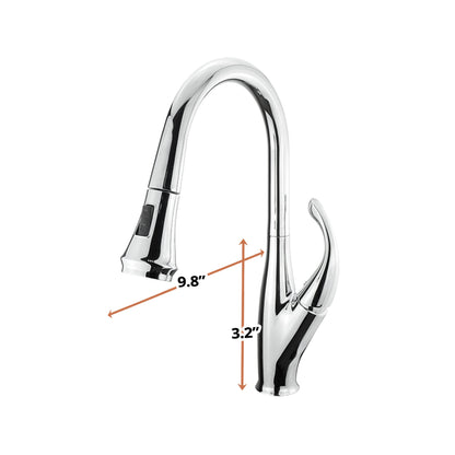 Garbatella Brass Single-Handle Pull-Down Spray Kitchen Faucet