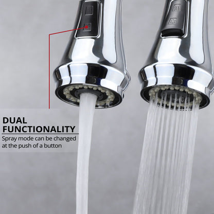 Garbatella Brass Single-Handle Pull-Down Spray Kitchen Faucet