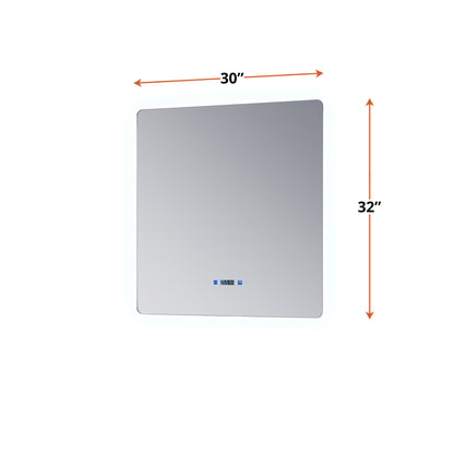 Lugano 30 in. W x 32 in. H LED Bathroom Vanity Mirror