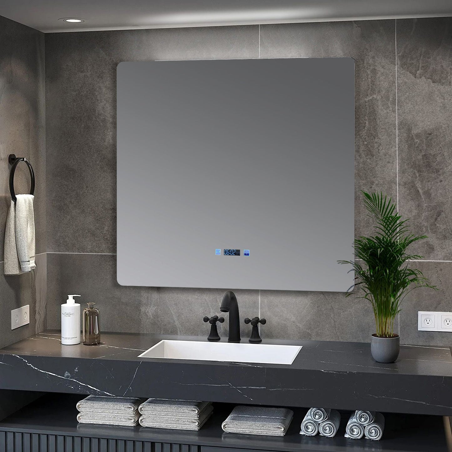 Lugano 36 in. W x 32 in. H LED Bathroom Vanity Mirror