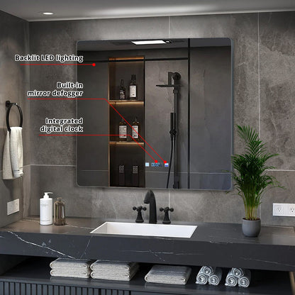 Lugano 36 in. W x 32 in. H LED Bathroom Vanity Mirror