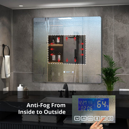 Lugano 36 in. W x 32 in. H LED Bathroom Vanity Mirror
