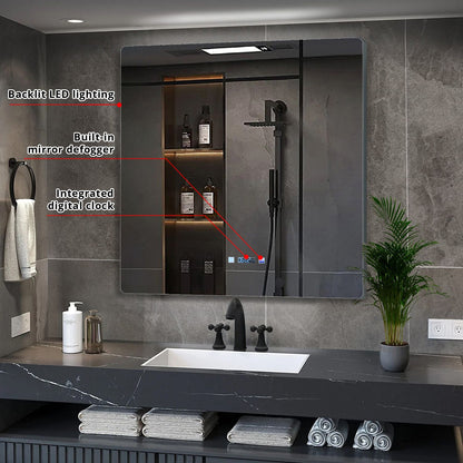 Lugano 36 in. W x 36 in. H LED Bathroom Vanity Mirror