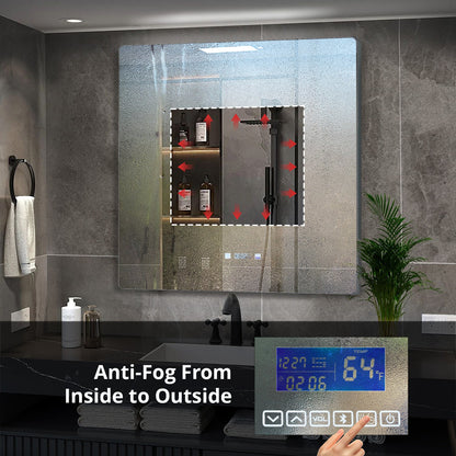 Lugano 36 in. W x 36 in. H LED Bathroom Vanity Mirror