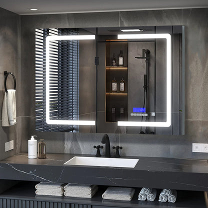 Lesina 40 in. W x 28 in. H Surface-Mount LED Mirror Medicine Cabinet with Defogger