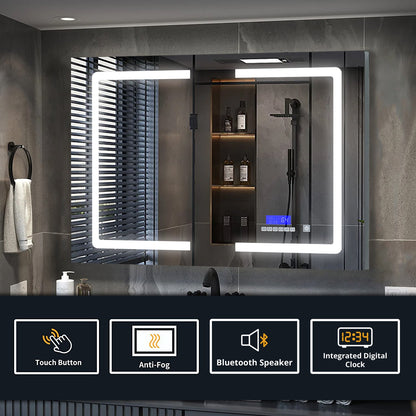 Lesina 40 in. W x 28 in. H Surface-Mount LED Mirror Medicine Cabinet with Defogger