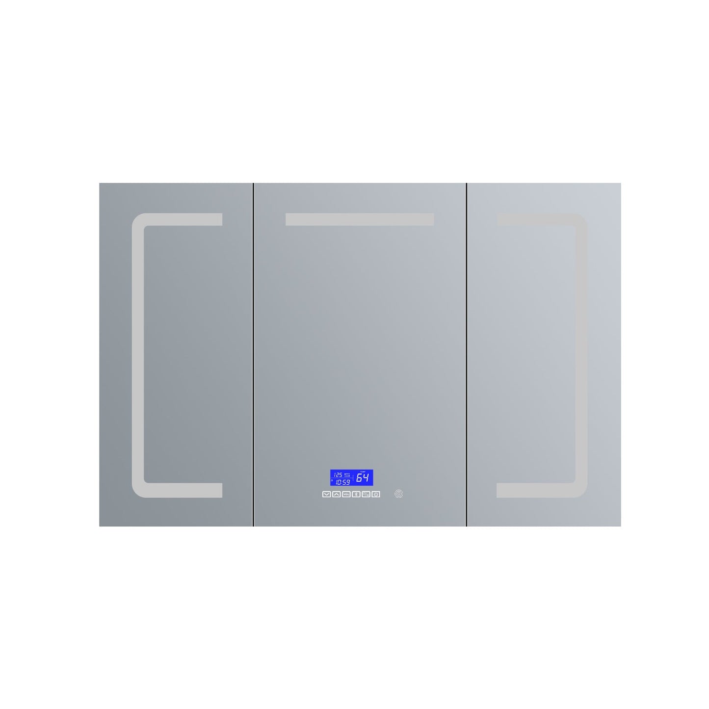 Lesina 48 in. W x 32 in. H Surface-Mount LED Mirror Medicine Cabinet with Defogger