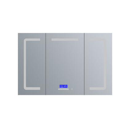 Lesina 48 in. W x 32 in. H Surface-Mount LED Mirror Medicine Cabinet with Defogger