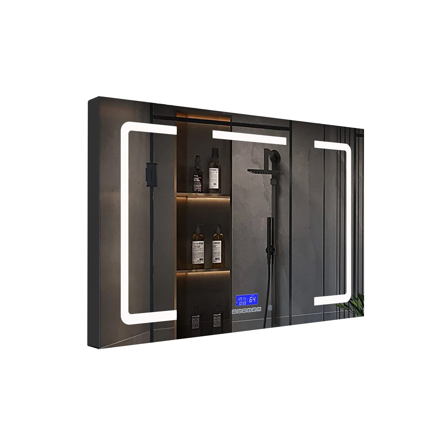 Lesina 48 in. W x 32 in. H Surface-Mount LED Mirror Medicine Cabinet with Defogger