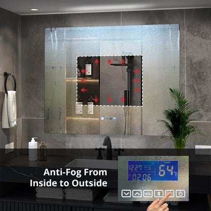 Lugano 48 in. W x 36 in. H LED Bathroom Vanity Mirror