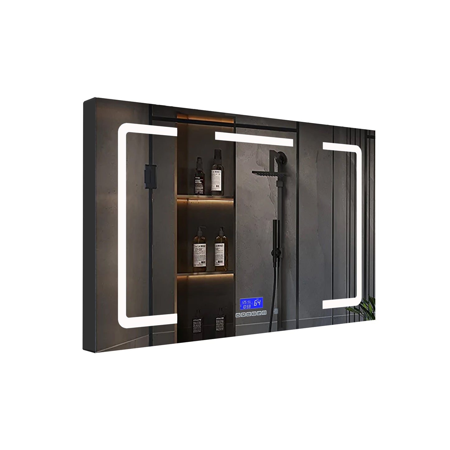 Lesina 48 in. W x 36 in. H Surface-Mount LED Mirror Medicine Cabinet with Defogger