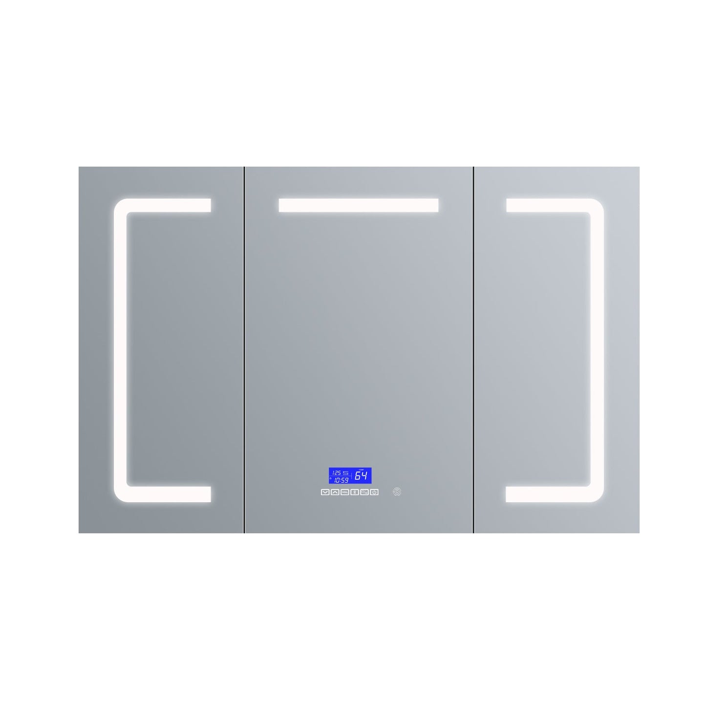 Lesina 60 in. W x 36 in. H Surface-Mount LED Mirror Medicine Cabinet with Defogger
