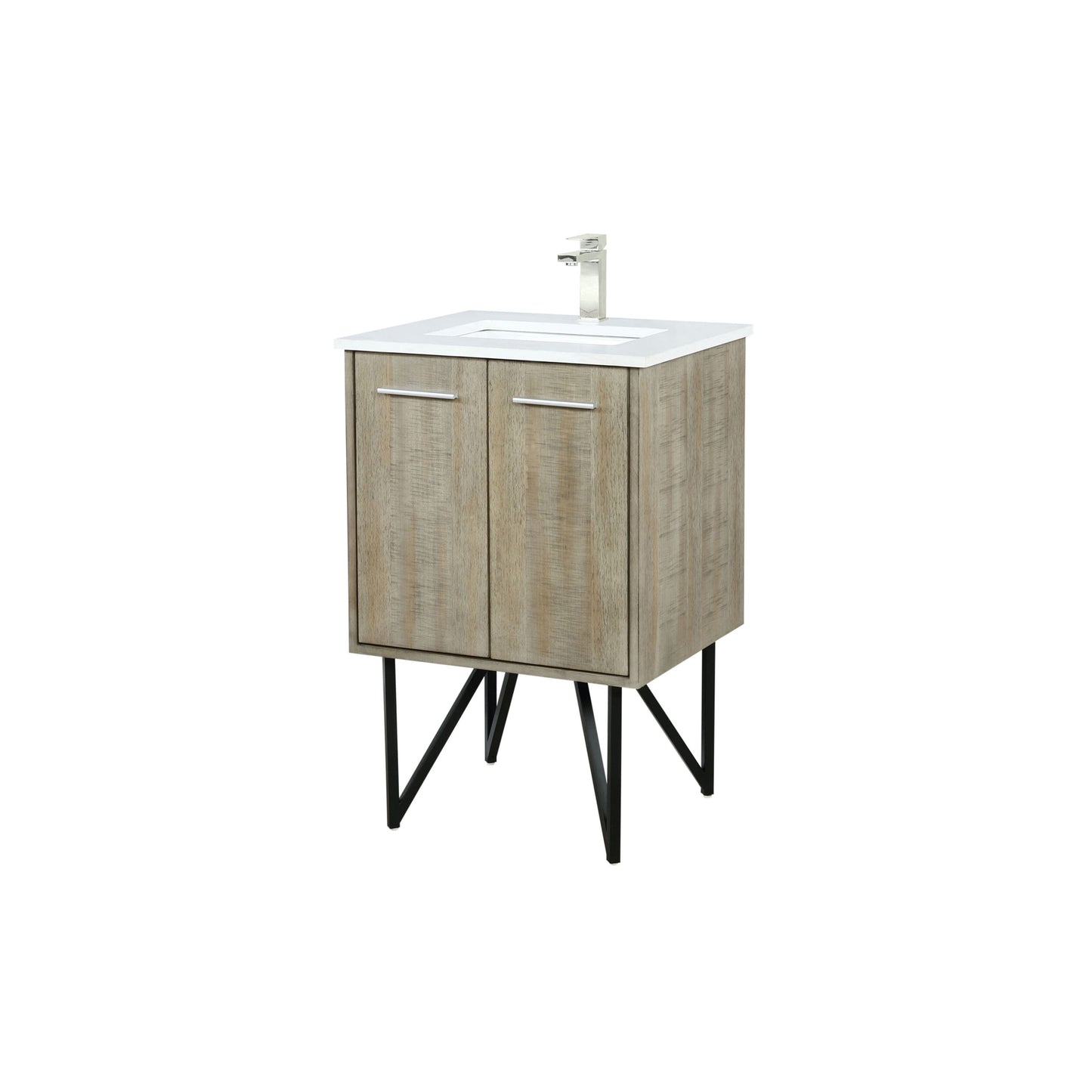 Lancy 24 in W x 20 in D Rustic Acacia Bath Vanity