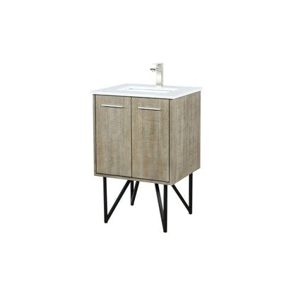 Lancy 24 in W x 20 in D Rustic Acacia Bath Vanity