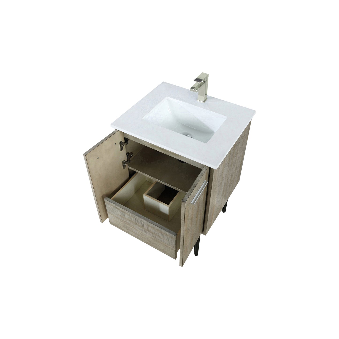 Lancy 24 in W x 20 in D Rustic Acacia Bath Vanity