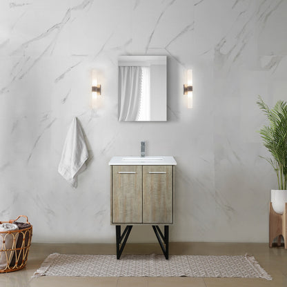 Lancy 24 in W x 20 in D Rustic Acacia Bath Vanity
