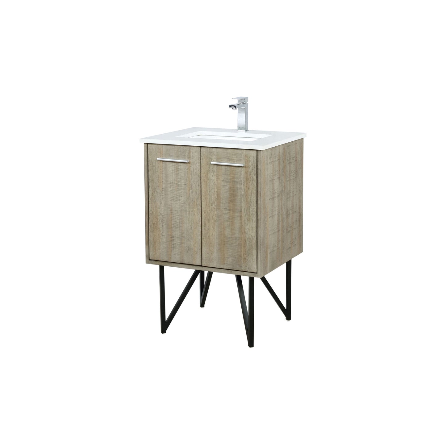 Lancy 24 in W x 20 in D Rustic Acacia Bath Vanity