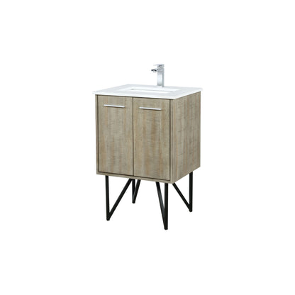 Lancy 24 in W x 20 in D Rustic Acacia Bath Vanity