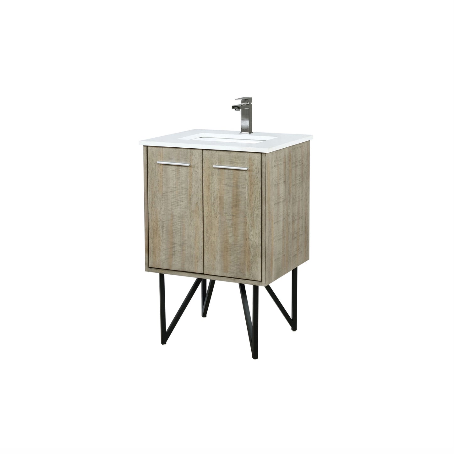 Lancy 24 in W x 20 in D Rustic Acacia Bath Vanity