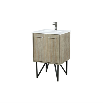 Lancy 24 in W x 20 in D Rustic Acacia Bath Vanity