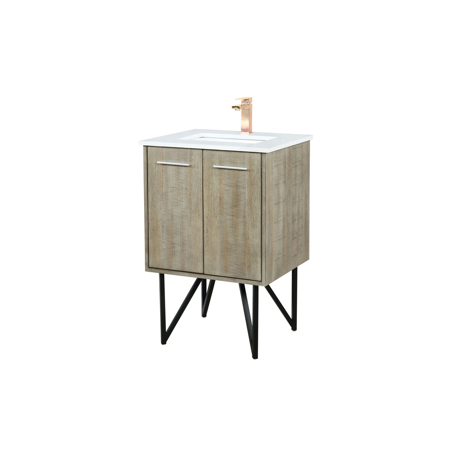 Lancy 24 in W x 20 in D Rustic Acacia Bath Vanity