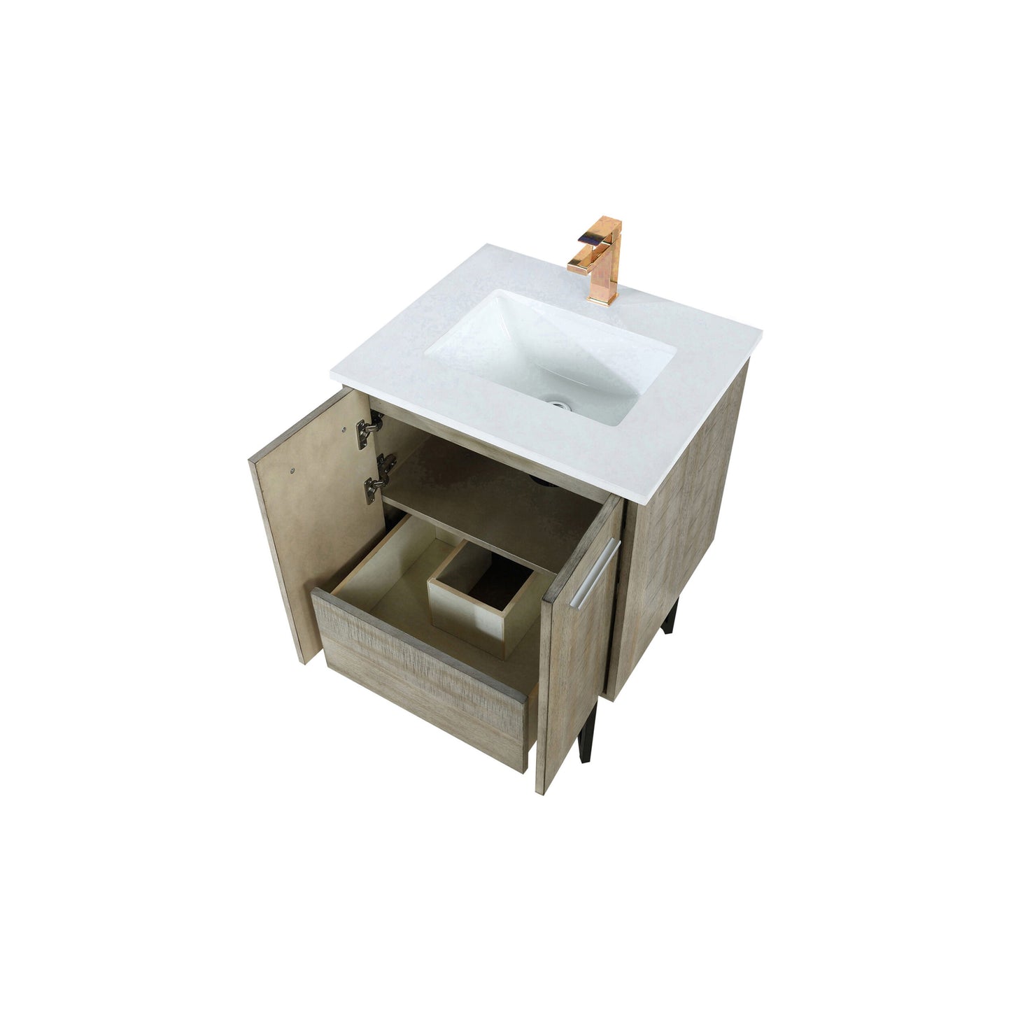 Lancy 24 in W x 20 in D Rustic Acacia Bath Vanity