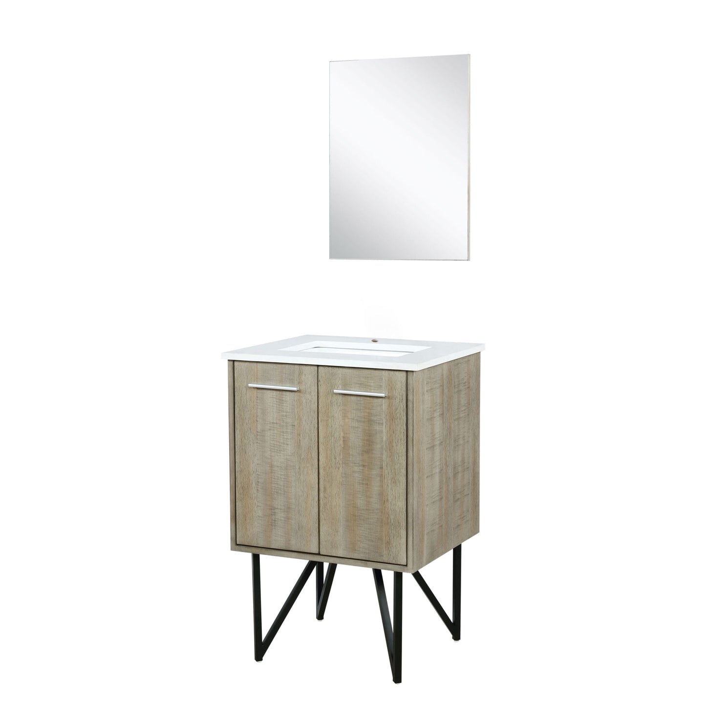 Lancy 24 in W x 20 in D Rustic Acacia Bath Vanity