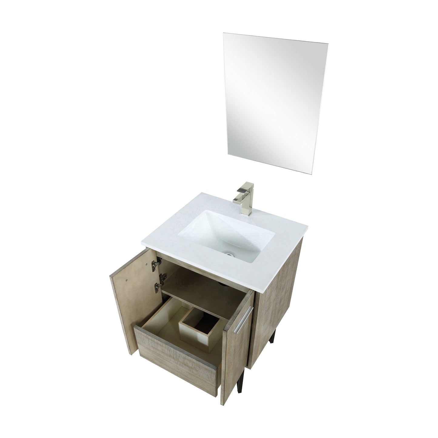 Lancy 24 in W x 20 in D Rustic Acacia Bath Vanity