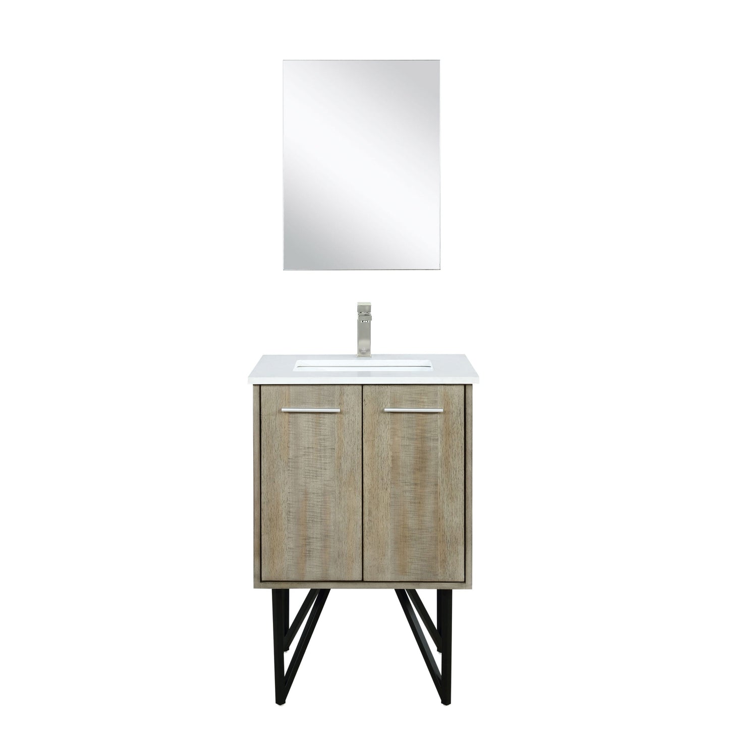 Lancy 24 in W x 20 in D Rustic Acacia Bath Vanity