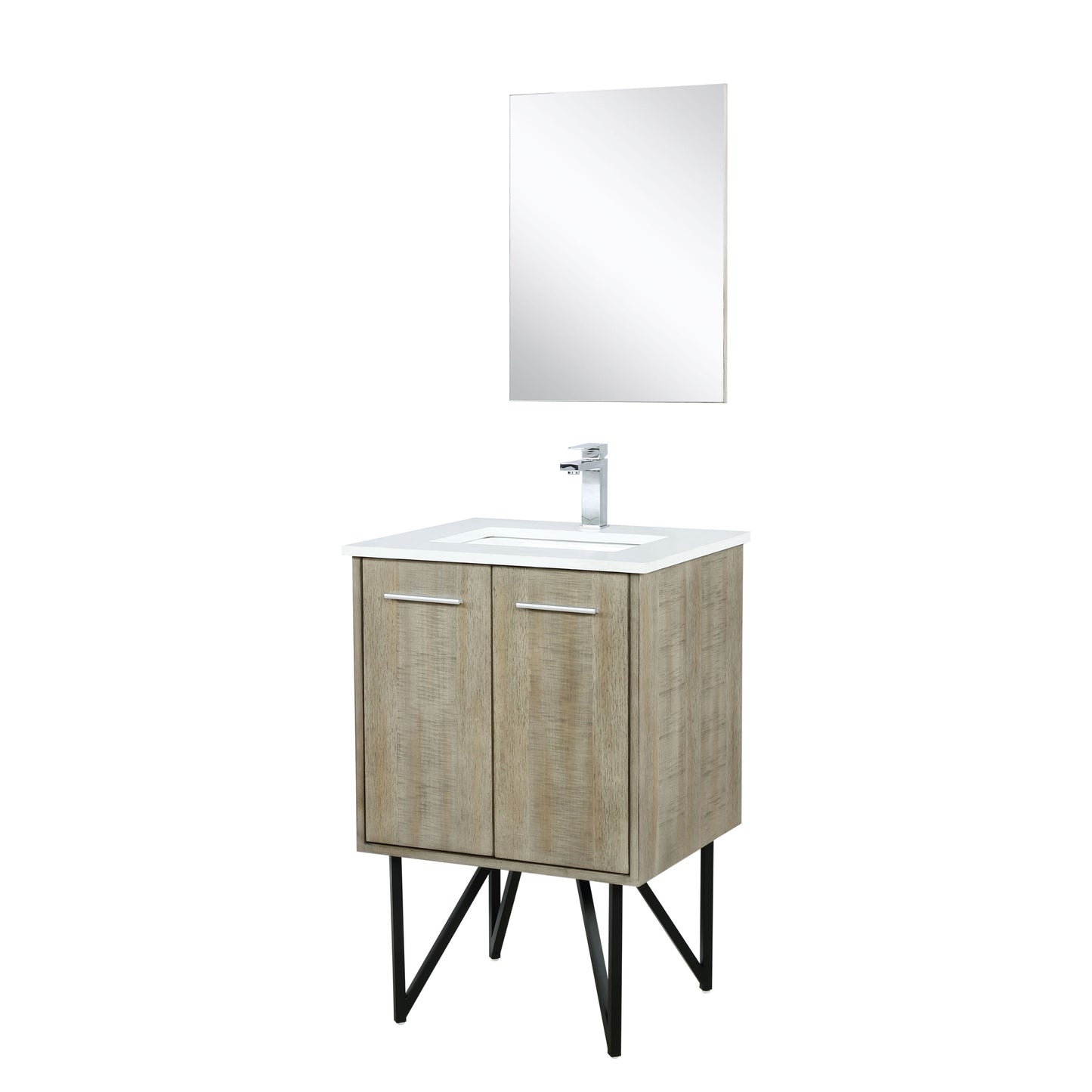 Lancy 24 in W x 20 in D Rustic Acacia Bath Vanity