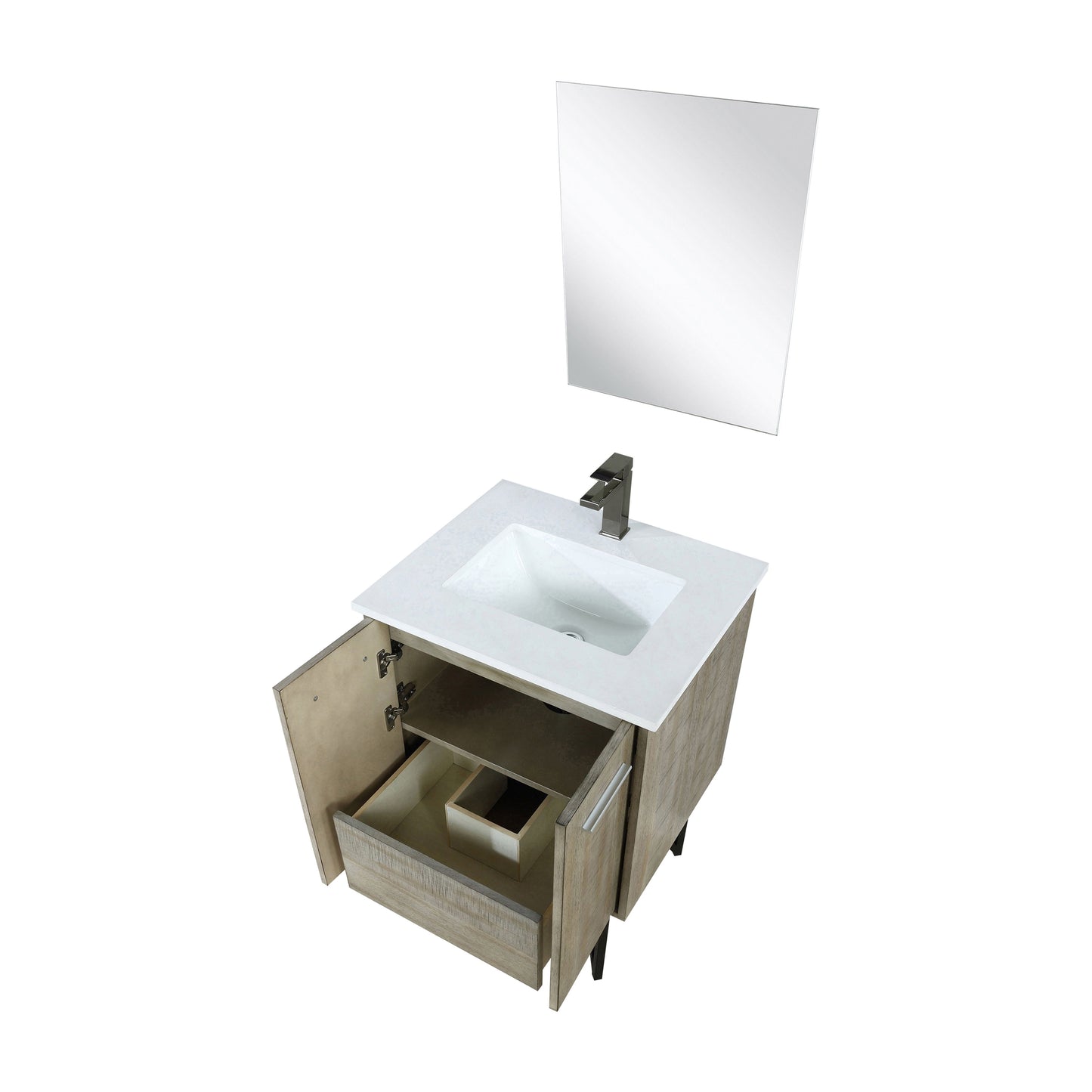 Lancy 24 in W x 20 in D Rustic Acacia Bath Vanity