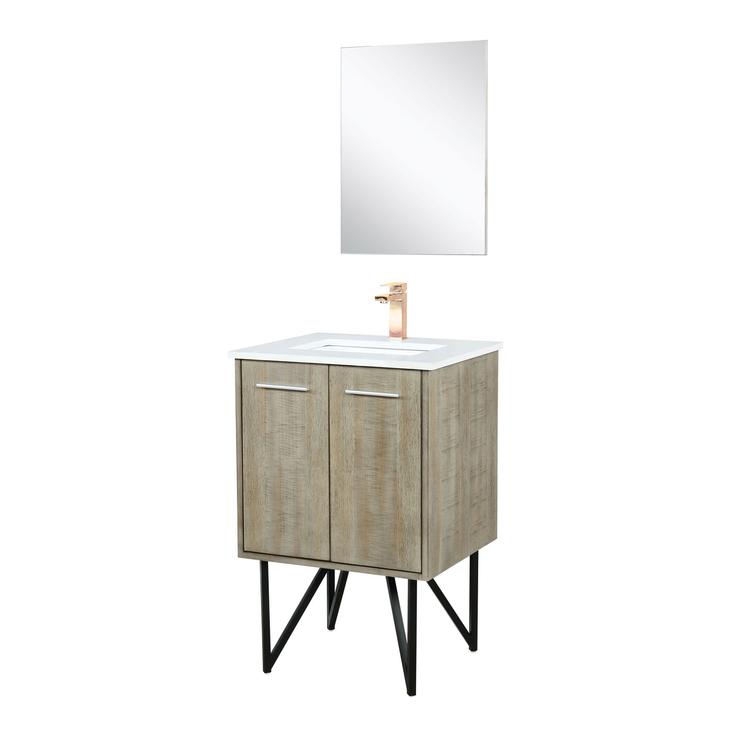 Lancy 24 in W x 20 in D Rustic Acacia Bath Vanity