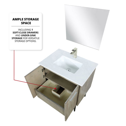 Lancy 30 in W x 20 in D Rustic Acacia Bath Vanity