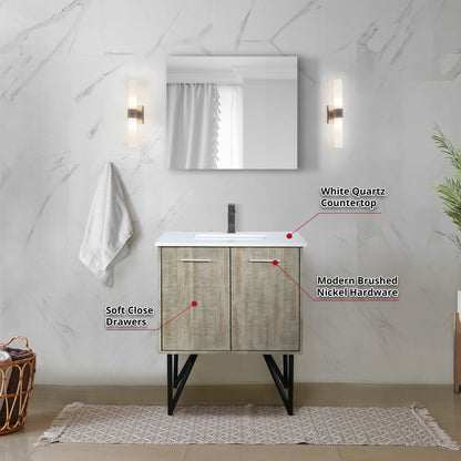 Lancy 30 in W x 20 in D Rustic Acacia Bath Vanity