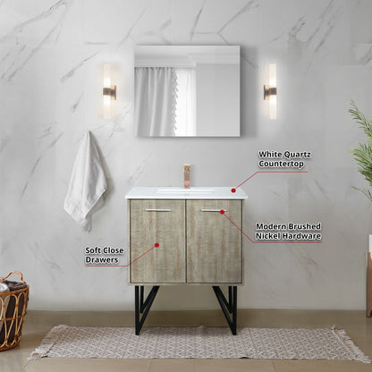 Lancy 30 in W x 20 in D Rustic Acacia Bath Vanity