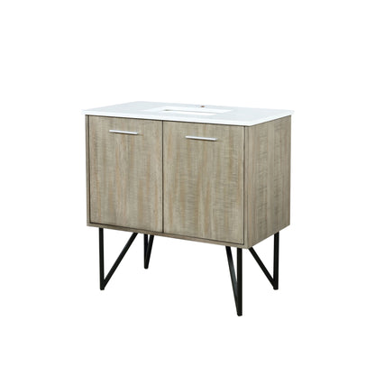 Lancy 36 in W x 20 in D Rustic Acacia Bath Vanity
