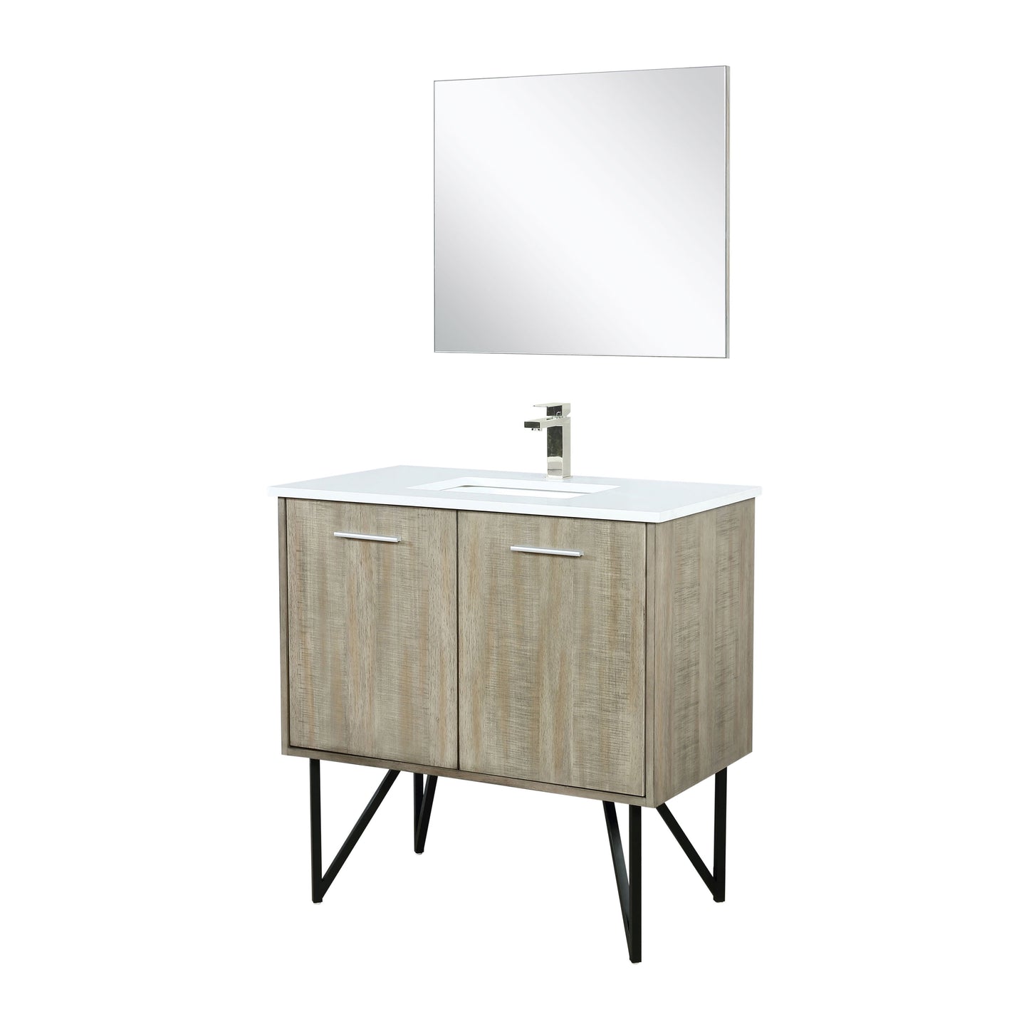 Lancy 36 in W x 20 in D Rustic Acacia Bath Vanity